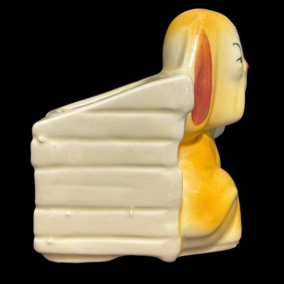 Vintage 1950s Shawnee Pottery Planter #611 USA - Hound Pekingese & Shih-Tzu Dogs - Picture 4 of 10